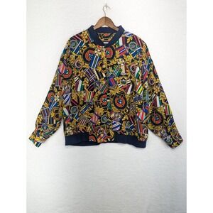 Elisabeth Liz Claiborne Jacket Women's Long Sleeve All Over Print Button Up‎ 18